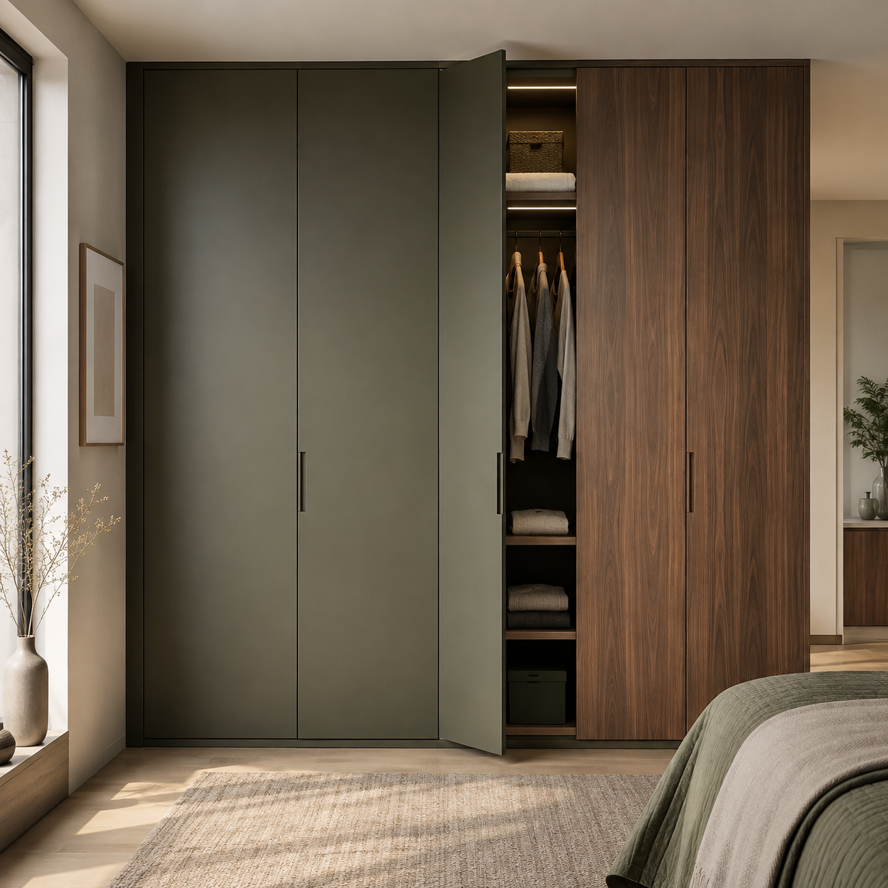 Modern custom panel wardrobe