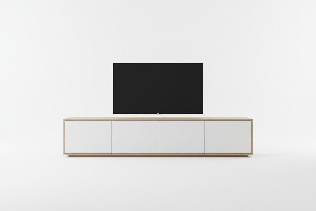 Custom Panel TV Cabinet - Low profile modern design
