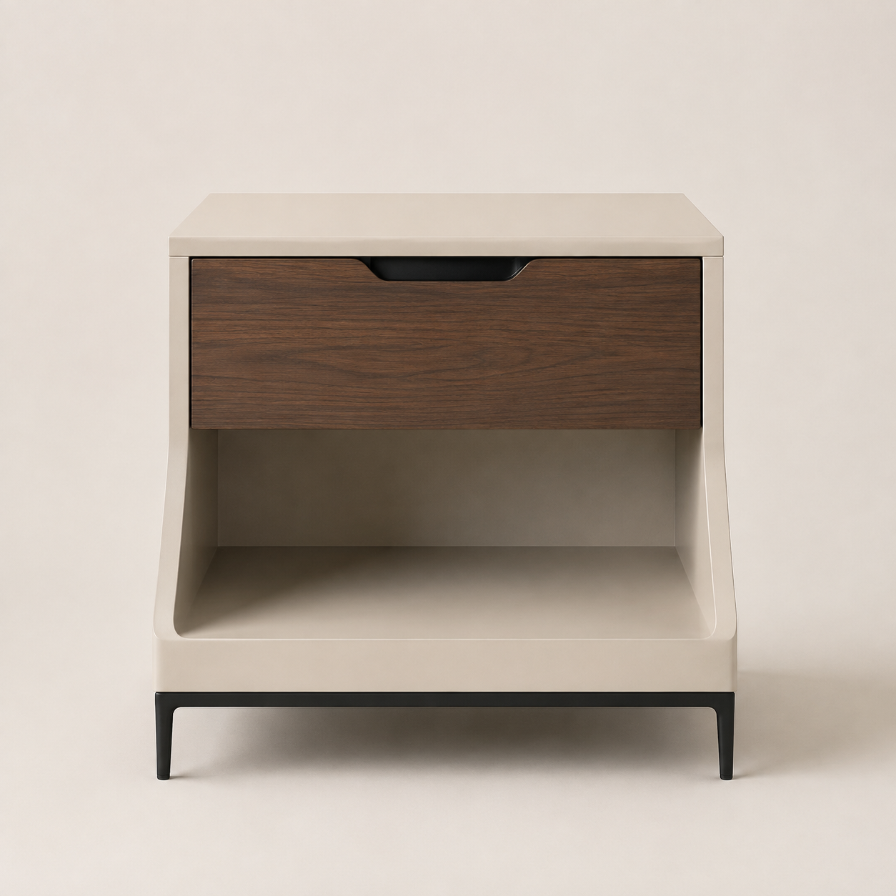 Modern custom panel nightstand
